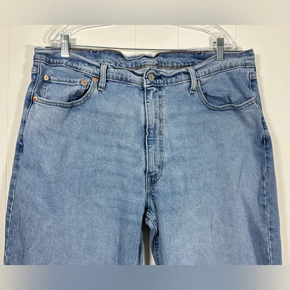 Levis 550 Men’s Size 40x30 Relaxed Fit Straight Denim Blue Jeans Cotton - Picture 2 of 12
